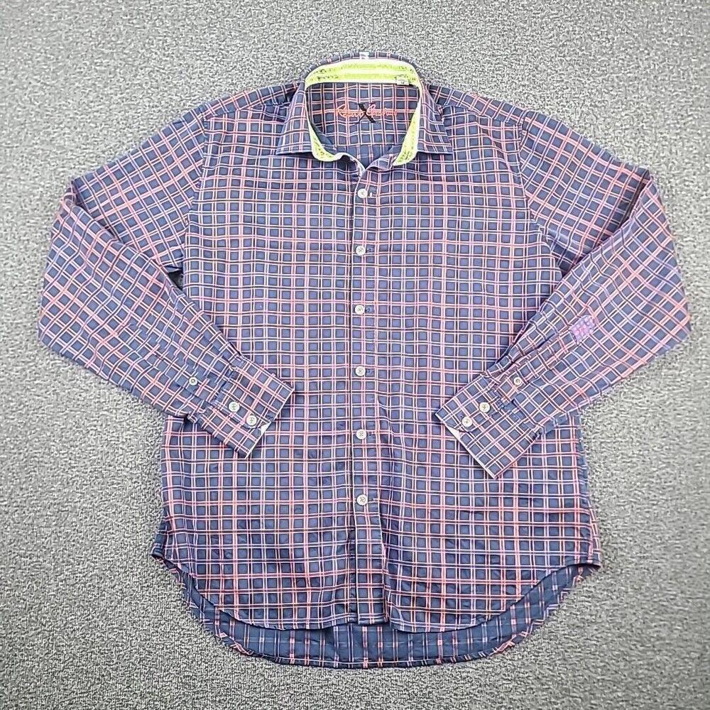 Robert Graham Elwyn Men's Long Sleeve Tailored Fit Cotton Sport Shirt Size Med